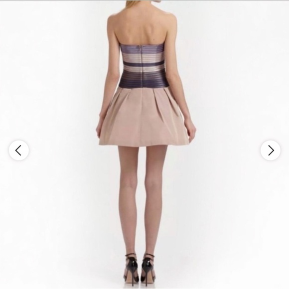 BCBGMAXAZRIA Purple Hana Strapless sweetheart Corset mini dress with pockets - Picture 9 of 13